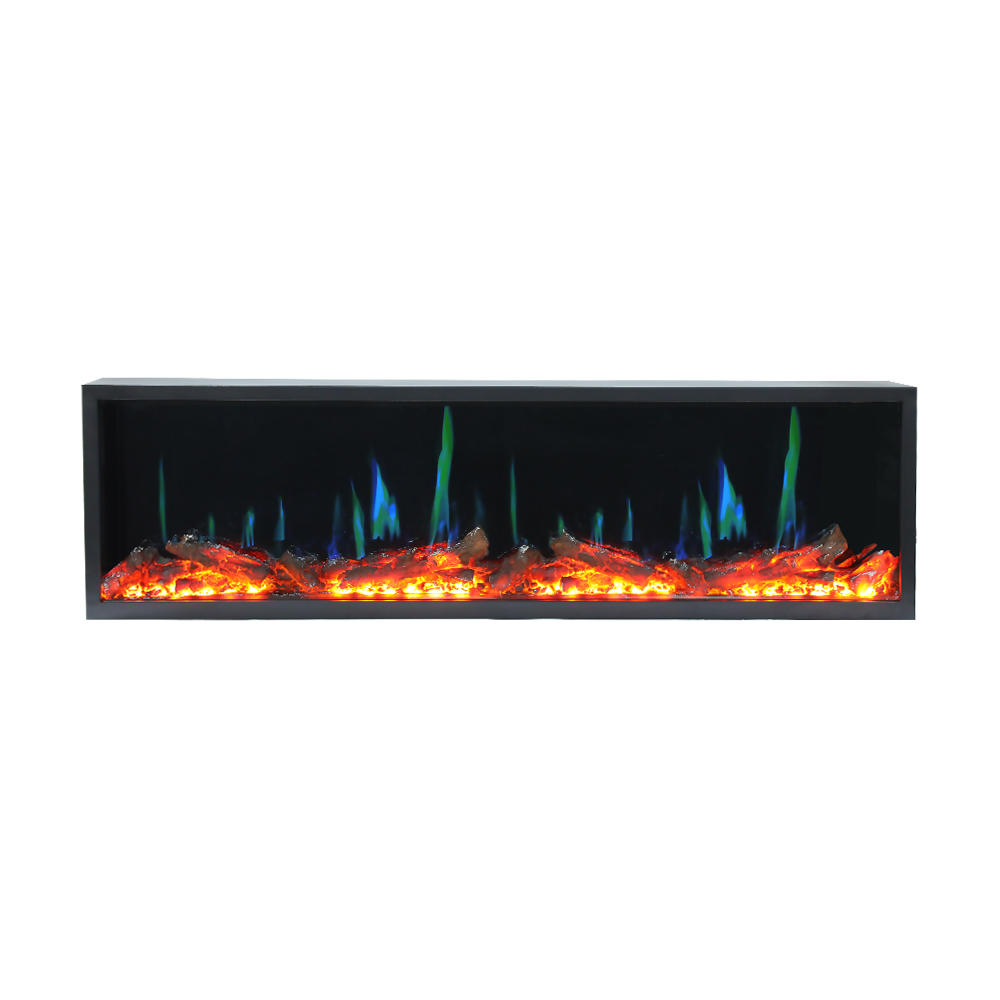 Chimenea empotrada de 140 llamas coloridas, con pantalla LCD